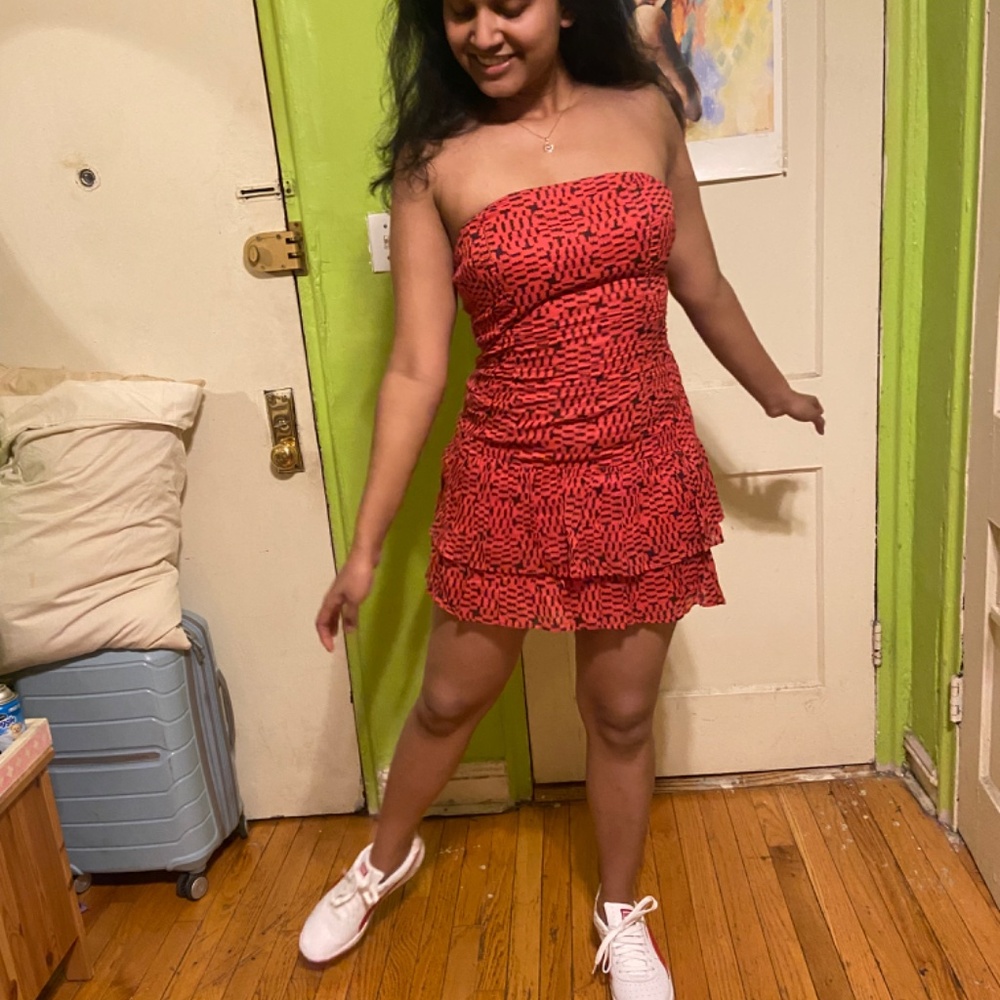 Flirty Strapless Ruffle Mini Dress - Picture 4 of 9